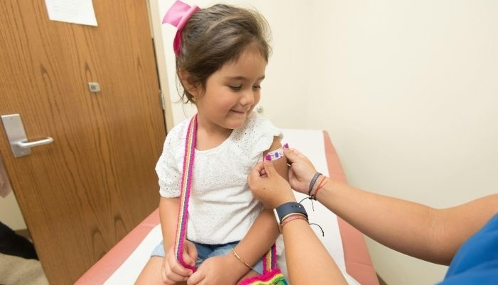 Little Girl Getting Immunization